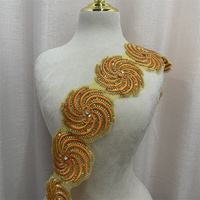 5 mètres/sac nouvelles paillettes de cercle élégantes, paillettes d'organza, accessoires de vêtements de coupe de dentelle