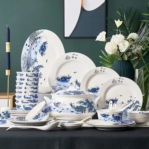 Offre Spéciale maison assiette en porcelaine bol plat complet hybride vaisselle en céramique ensemble de vaisselle en porcelaine pour 4 personnes