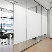 Modular Office Divider Glass Wall Partition for Conference Room Aluminum Frame Soundproof Detachable Room Divider Interior