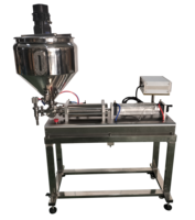 Machine de remplissage de graisse visqueuse chauffée avec mélangeur et support de table (graisse visqueuse, beurre, fromage, sauce, gel)