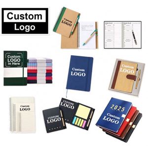 Customized Logo PU Hardcover Agenda Daily/Weekly Promotional Notebook with Unique Patterns - Product Image 1