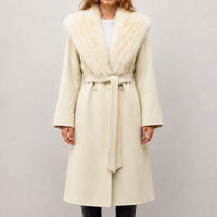 Nouvelle Arrivée Hiver 2026 : Manteau Femme de Haute Qualité avec Col en Fourrure Amovible, Veste Longue Réversible Luxueuse