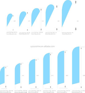 Hecho profesional 2,8 M 3,4 m, 4,5 m 5,5 mBandera de lágrima rectangular de plumas de playa para promoción al aire libre Promoción al aire libre a prueba de viento Durable - Product Image 2