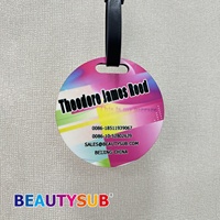 BEAUTYSUB Étiquettes de bagages en MDF sublimables, blanches brillantes, pour transfert thermique, personnalisables avec photo, pour voyages