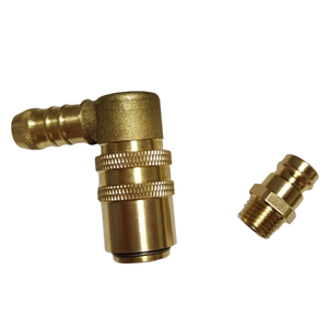 Conector de tubo de latón de 90 grados estilo alemán, acoplamiento de cierre rápido hembra para agua, tipo cierre, accesorio de latón - Product Image 2