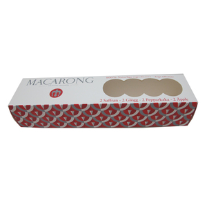 Luxury Custom Christmas Paper Packaging Macaron Gift Box With Separate Clear Lid Macaron Boxes With Clear Window