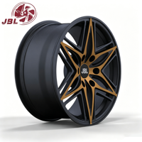 Nouvelles jantes de voiture en alliage d'aluminium forgé monobloc de 16 à 24 pouces, noir mat bronze, 6 branches en étoile, 5x112/114.3/120 pour voiture de sport