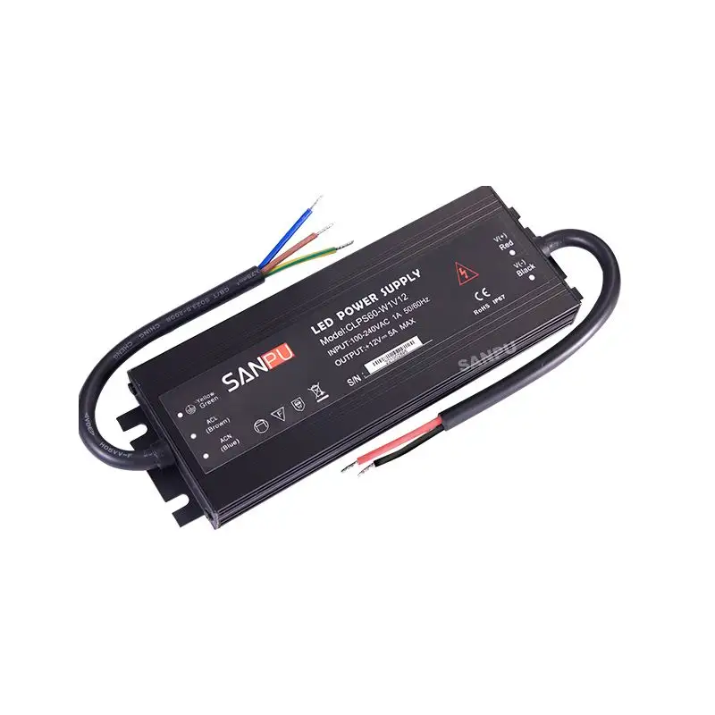 8A Konstanztrag LED-Streifenbetrieb 12V 24V Wechselstrom zu Gleichstrom CCTV Schaltstrom IP67 Slim Outdoor Black SMPS-Stromversorgung
