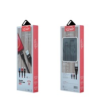 Chargeur suspendu câble de données casque boîte d'emballage électronique avec gaufrage dossiers en papier recyclables pour accessoires de téléphone