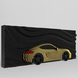 ML-WD059 Arte de Pared Paramétrico Ecológico de Madera Maciza con Temática de Vehículos para Decoración de Tiendas de Juguetes y Habitaciones de Niños - Product Image 5