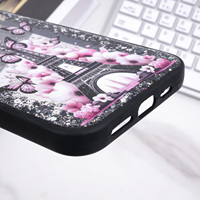 Luxe Diamant Mignon TPU Fleur Antichoc Mobile Téléphone Cas Paillettes Papillon Époxy Conception CustomPrinting Colle 5G PC Bling Couverture
