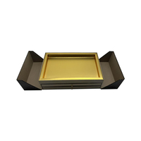 Boîte en carton à double porte magnétique personnalisée, avec gaufrage en feuille d'or, emballage cadeau rigide pour chocolats, cadeaux de mariage