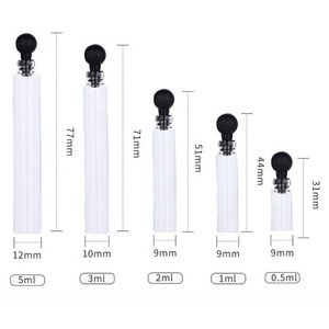 Glas leeres nachfüllbare Mini-Parfüm-Testflasche Reisenduftzerstäuber Fläschchen mit farbiger Kugelkappe - Product Image 4