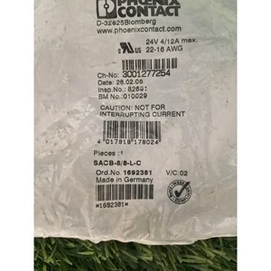 Boîtier de jonction Phoenix Contact SACB-8/8-L-C 24V 4/12A pour contrôle industriel - Product Image 1