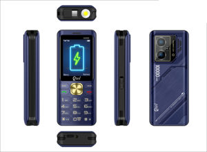 Teléfono con Función de Barra Q20000 de QTEL, Pantalla de 2.4 Pulgadas, Linterna Grande, Batería de 10000 mAh, Teléfono con <span class=keywords><strong>Tres</strong></span> Tarjetas SIM, Banco de Energía - Product Image 5