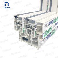 FONIRTE Vente chaude Profil PVC/UPVC de haute qualité, moderne, à bas prix, insonorisé, série 80 mm, 2,5 rails, pour fenêtres de bâtiment, durable