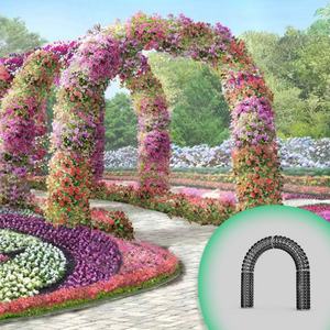 Vente directe usine – Service OEM – Arche florale artisanale, grands pots de fleurs d'extérieur avec décor LED pour jardin urbain - Product Image 1