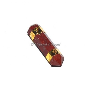 Red Jasper DP Electroplated Pendants - Product Image 1