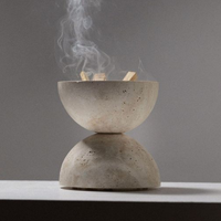 UOBOBO – boule d'aromathérapie support d'encens travertin brûleur d'encens personnalisable couleur céramique hôtel table marbre maison aromatique