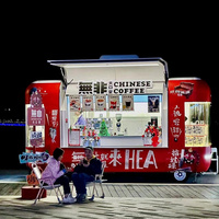 Op Maat Gemaakte Multi-Functionele Mobiele Food Truck Fast Food Towable Ijs Koffie Snack Hotdog Chips Kar Te Koop