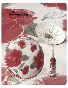 Sunday Paraguas Plegable Manual Clásico Vintage Reforzado de 16 Varillas, Resistente al Viento, con Mango de Madera, 95 cm Abierto - Product Image 6