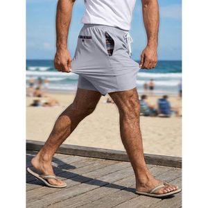 FOXA Men's Casual Shorts 5" 7" Drawstring Quick Dry Beach Stretch Waist Athletic Gym Short - Product Image 5