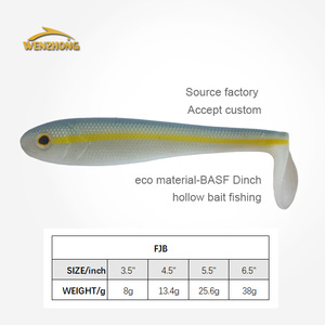 WZ FJB plástico macio oco isca peixe artificial massa isca artificial pesca macio worm plástico atacado personalizado aceitar - Product Image 1