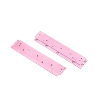 Placa de Montaje de Acero Inoxidable/Aluminio Mecanizada con Precisión con Acabado Anodizado Rosa para Resistencia a la Corrosión y Montaje Estable