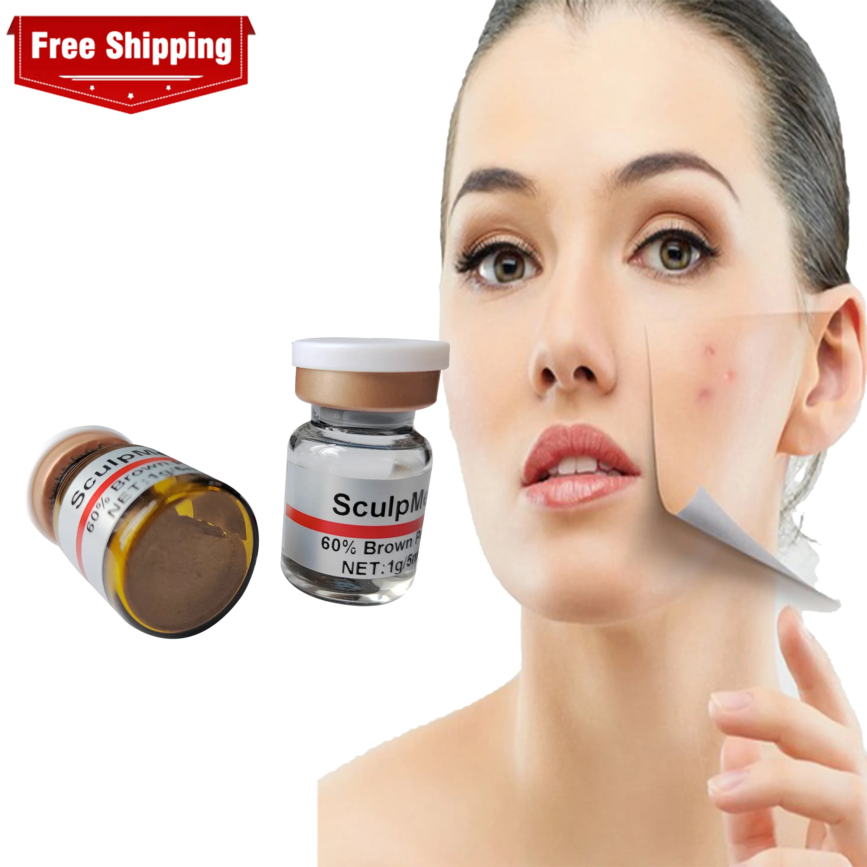 FreeShipping 60% Brown Algae Peel Spongilla Spicules Skin Peeling Products Caja De Peeling De Algas