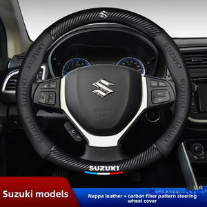 Funda de <span class=keywords><strong>Volante</strong></span> de Cuero Genuino Antideslizante, Compatible con <span class=keywords><strong>Suzuki</strong></span> Vitara/S-Cross/Ciaz/<span class=keywords><strong>Alto</strong></span>/SX4 y Liana. - Product Image 1