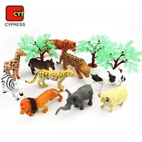 Figur Hewan Plastik Realistis Cypress, Mainan Hewan Hutan Afrika, Mainan Edukasi Anak, Set Mainan, Mainan Hewan Liar PVC