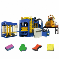 Machine automatique de fabrication de pavés QT 4A-15, machine à fabriquer des blocs de béton pour pavés, bordures de routes et dalles autobloquantes