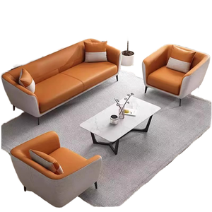Sofá DE OFICINA DE MADERA Simple moderno, mesa de centro de lujo, pequeña área de descanso de ocio para negociación comercial, muebles de <span class=keywords><strong>restaurante</strong></span> - Product Image 5