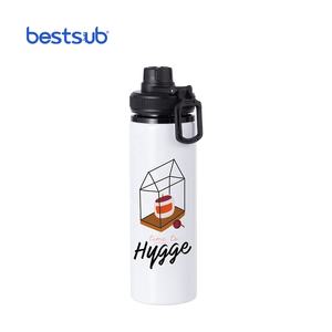 Botol Tumbler Air Aluminium 28oz 850ml Putih Polos untuk Sublimasi Custom Grosir dengan Tutup Berwarna - Product Image 3