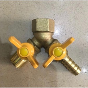 Válvula en T de <span class=keywords><strong>gas</strong></span> de cobre 11, de 1 a 2 vías, con interruptor <span class=keywords><strong>para</strong></span> <span class=keywords><strong>gas</strong></span> licuado de petróleo, conexión de rosca de 1/2 pulgada - Product Image 2