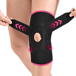 <span class=keywords><strong>Rodillera</strong></span> de compresión ajustable con rótula abierta y 4 resortes de espina de pescado <span class=keywords><strong>para</strong></span> absorción de impactos y estabilización articular - Product Image 2