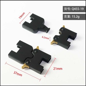 H-Shaped Zinc Alloy Buckle 19mm Inner Diameter Side Release For Belts <b>Webbing</b> Hardware Durable Black - Product Image 5