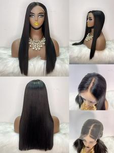 5x5 SDD ST HD peluca con malla frontal 100% cabello humano Super doble dibujado recto largo para trenzar estilo Vía Láctea - Product Image 6