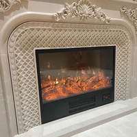 Cheminée de style royal moderne en marbre beige naturel Taj Mahal avec gravure artistique à la main pour la décoration intérieure