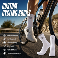 Chaussettes de cyclisme professionnelles en jacquard de haute qualité, design personnalisé, douces, respirantes, pour le sport, le vélo de route, les activités de plein air, les jeunes et les hommes