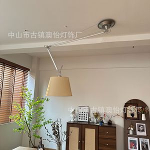โคมไฟแขวนเพดานแบบแขนแกว่ง Tolomeo พร้อมโคมไฟสีน้ำตาลขี้ผึ้ง ไฟ LED ปรับทิศทางได้ สำหรับตกแต่งบ้าน - Product Image 2