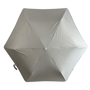 Parapluie pliant anti-rebond à ouverture manuelle, coins arrondis, léger, protection UV, couleur unie pour le soleil - Product Image 4
