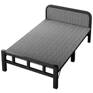 Plegable fácil de llevar hierro y plegable camilla de cama de metal plegable cama de camping plegable
