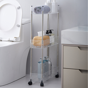 Đa Tier rõ ràng nhà bếp Acrylic Cán giỏ hàng bên bảng Acrylic Snack giỏ hàng rõ ràng nhựa acrylic tiện ích lưu trữ giỏ hàng phòng tắm - Product Image 2