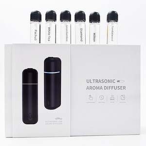 موزع عطر السيارة العصري بزجاجة زجاجية 6*5 مل وزيت عطري وغطاء لولبي أسود وأبيض ومنقي هواء بتصميم أنيق - Product Image 4