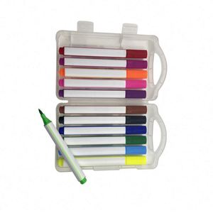 Ensemble de marqueurs d'art pour enfants avec logo personnalisé, marqueurs à eau en plastique, pinceaux souples pour dessiner, peindre et colorier - Product Image 2