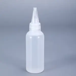 White Soft Nozzle Squeeze Water Bottles With Twist Caps for Skincare Cosmetics Bottles Lotion Squeeze Tube