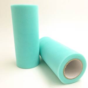 Directo de fábrica 25 yardas 15cm 100% poliéster tul rollo decoración vestido de novia tela medio suave tul - Product Image 3
