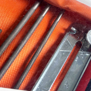 Kit d'affûtage professionnel 7 pièces pour tronçonneuse avec limes rondes, lime plate, guide de mesure de profondeur pour l'entretien <span class=keywords><strong>des</strong></span> chaînes de scie, ensemble d'outils de travail forestier - Product Image 3