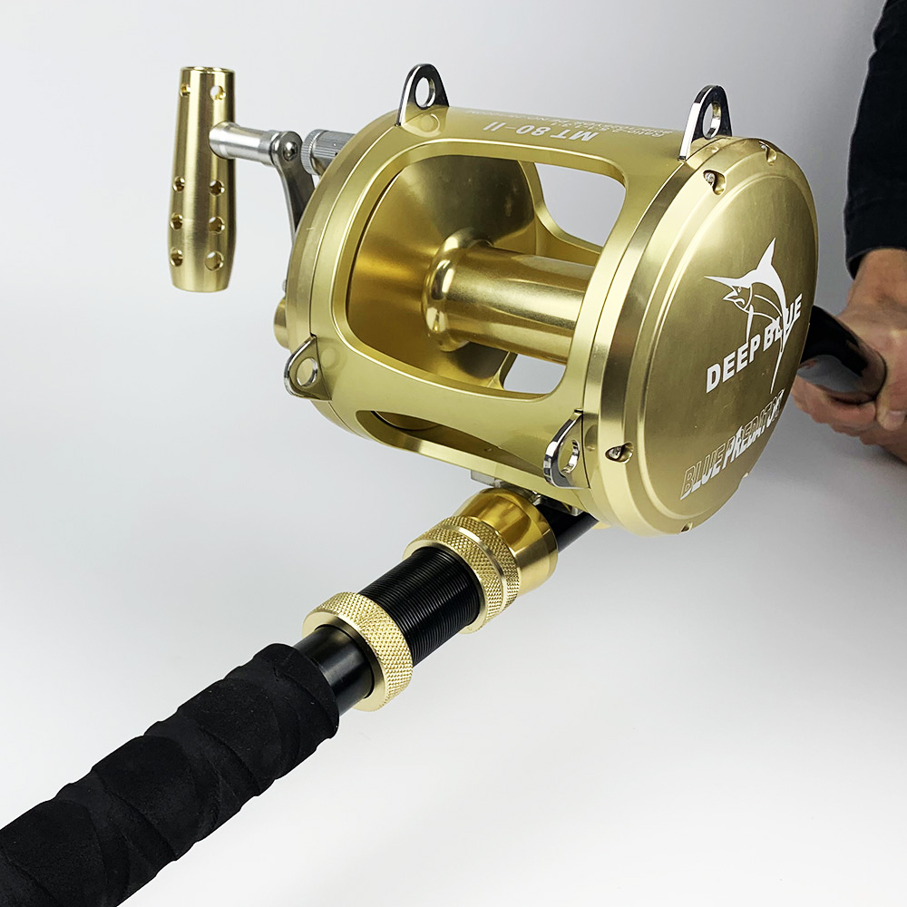 トップライン 80W 45kg 最大ドラッグ 海釣り用重機リール ゴールド